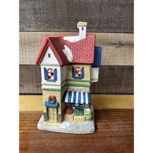 VTG 1991 Dickens Collectables Grocery store Village Holiday Expressions